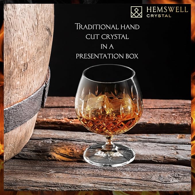 Single Brandy Snifter Cognac Glass - Small Snifter Glasses for Scotch, Brandy or Whisky - Elegant