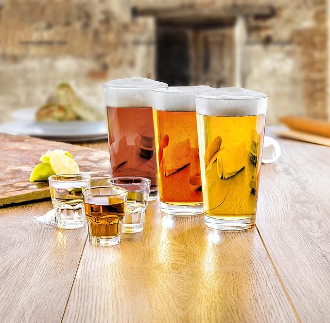 Fortessa Basics Barca Everyday 12 Pack Set Glassware Kitchen and Barware Great for: Beer