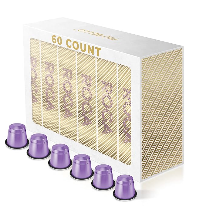 Piu Bello Roga Espresso Coffee Pods for Nespresso Original Machines – Compatible Capsules Pack