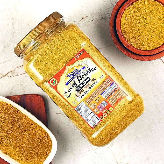 Rani Curry Powder Mild (10-Spice Authentic Indian Blend) 5lbs (2.27kg) PET Jar ~ All Natural |