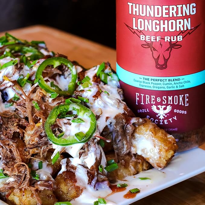 Fire & Smoke Society Thundering Longhorn Steak Seasoning | BBQ Rubs, Steak Rub for Smoking and