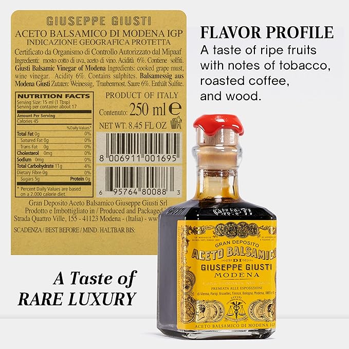 Giusti Balsamic Vinegar of Modena IGP ??Extra Thick & Rich Aceto Balsamico di Modena, Matured in