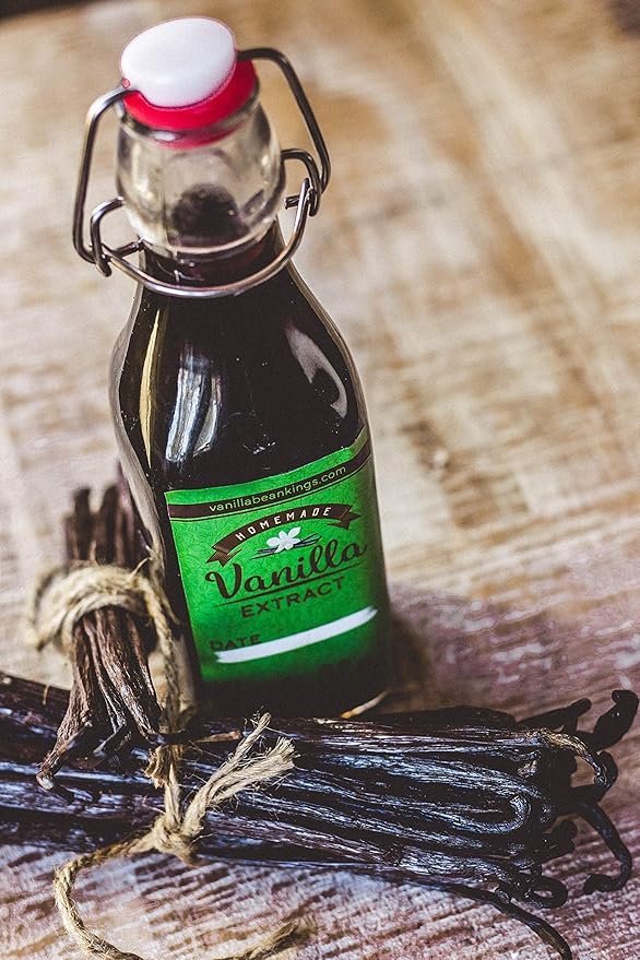 25 Organic Madagascar Vanilla Beans - Whole Extract Grade B Pods for Baking, Homemade Extract