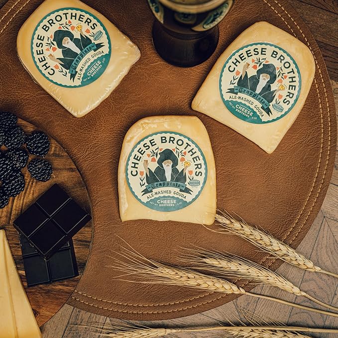 Cheese Bros Family Fest Gift Box with 8 Inch Cutting Board | Fresh from Wisconsin | Includes Baked