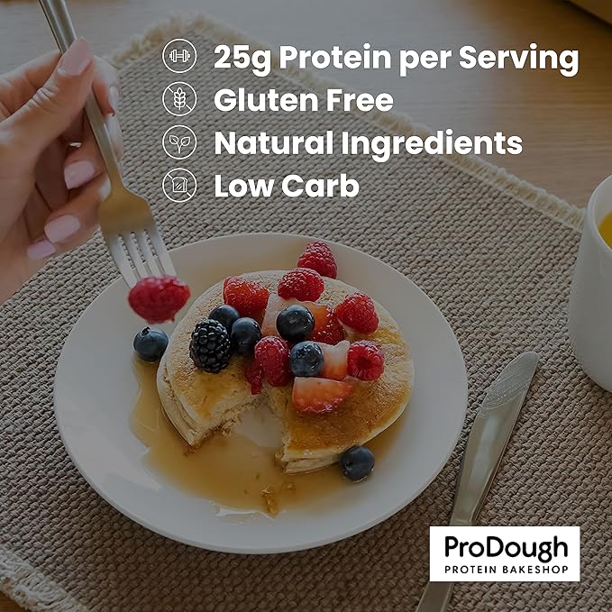 ProDough Shop Buttermilk Pancake and Waffle Mix - Gluten Free, Low Carb, High Protein Pancake Mix