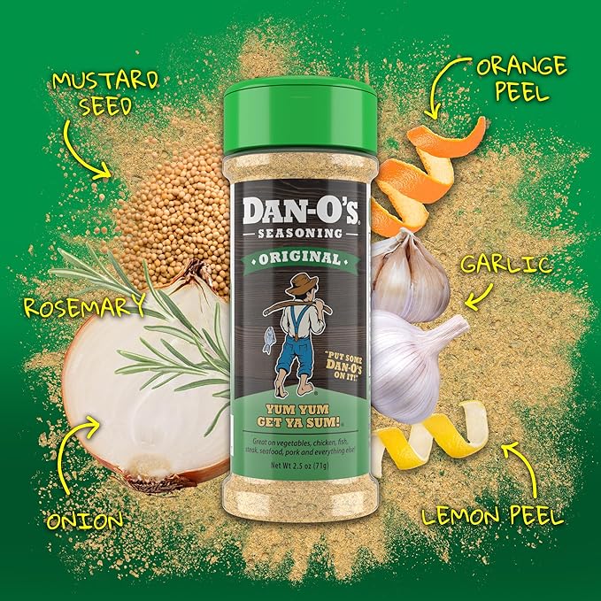 Dan-O's 8 Bottle Seasoning Set, Extra-Small Bottles, 8 Pack, Includes Original, Spicy, Chipotle