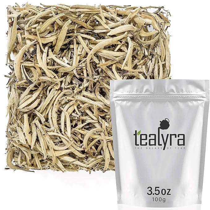 Tealyra - Imperial Yunnan Silver Needle - White Loose Leaf Tea - Top Chinese White Tea - Caffeine