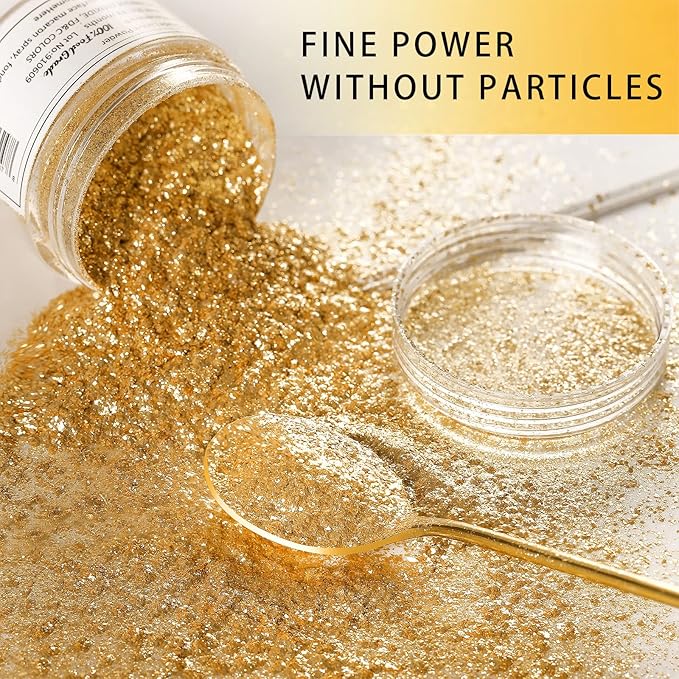 HomeHere Edible Luster Dust Food-Grade Glimmer Powder Glitter for Cake Decorating 7g, Disco Diamond