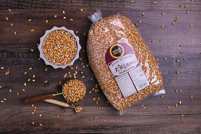 Amish Country Popcorn | 6 lb Bag | Medium Yellow Popcorn Kernels | Old Fashioned, Non-GMO and