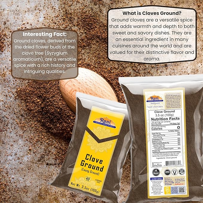 Rani Cloves Powder (Laung) Indian Spice 3.5oz (100g) ~ All Natural, Gluten Friendly | NON-GMO |