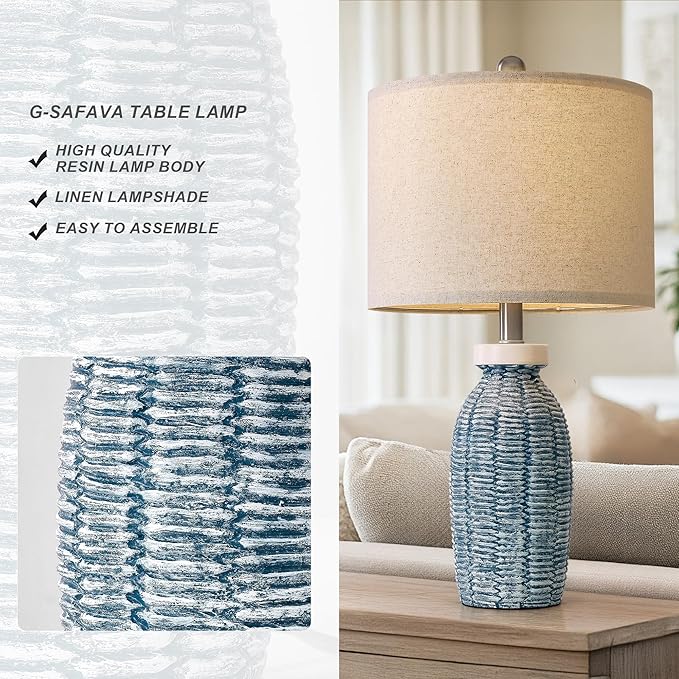 22.75" Table Lamps for Bedroom Living Room Boho Lamp Set of 2 Farmhouse Lamp Bedside Nightstand