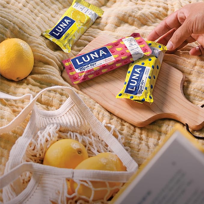 LUNA Bar - Mash-Ups LemonZest + Blueberry Flavor - Snack Bars - Non-GMO - Gluten-Free Protein Bars