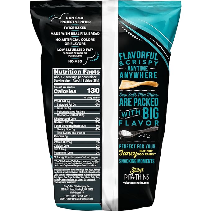 Stacy's Pita Crisps Simply Naked, 6.75 Ounce