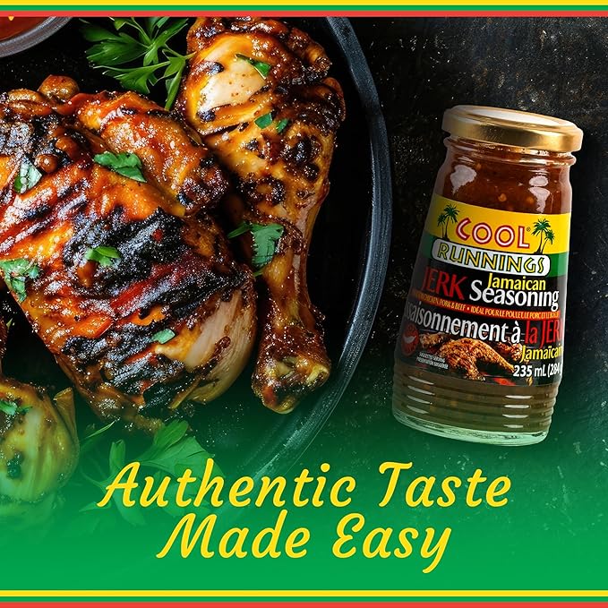 Cool Runnings Jerk Jamaican Seasoning Hot Sauce 284g - Authentic Spicy Jamaican Sauce for