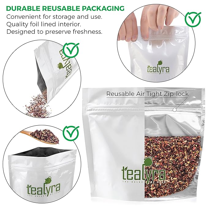 Tealyra - Strawberry Hibiscus Sangria - Apple Orange Mint - Herbal Fruity Loose Leaf Tea Blend