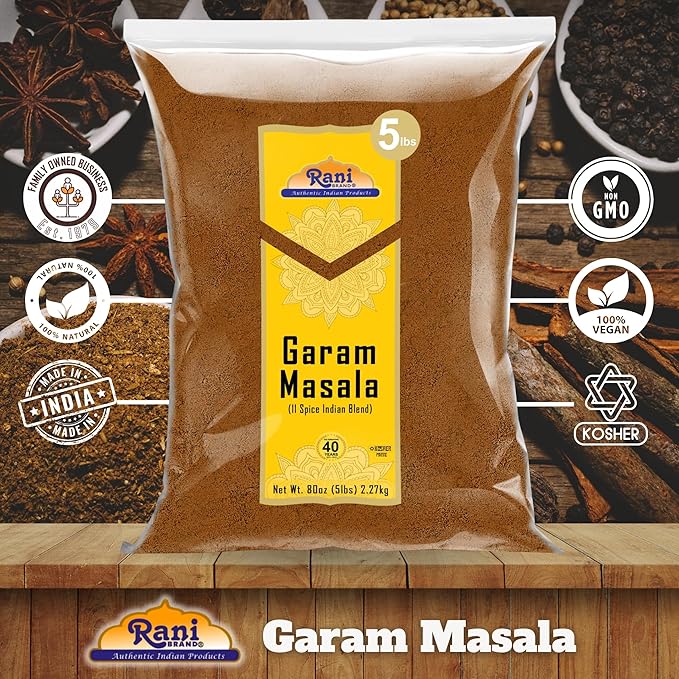 Rani Garam Masala Indian 11-Spice Blend 80oz (5lbs) 2.27kg Bulk ~ All Natural, Salt-Free | Vegan |