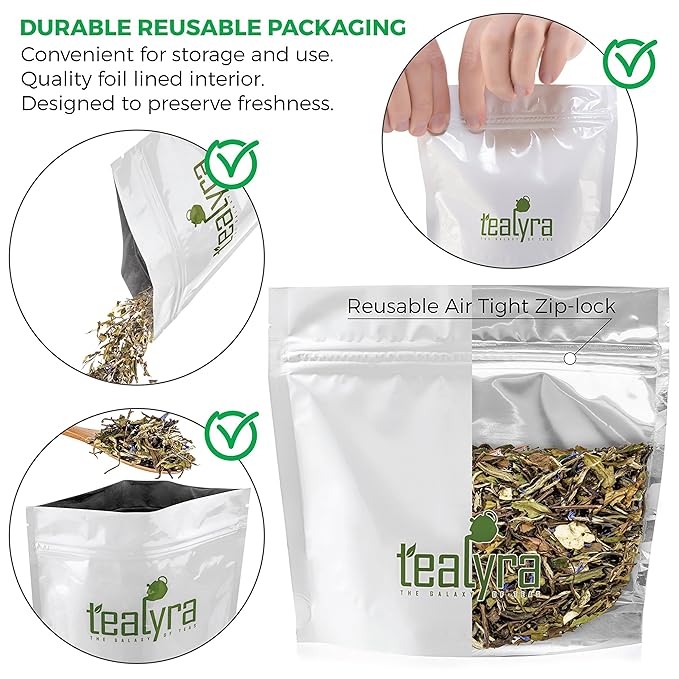 Tealyra - White Coconut Cream - Premium White Tea with Coconut Chips Blend - Loose Leaf Tea - High
