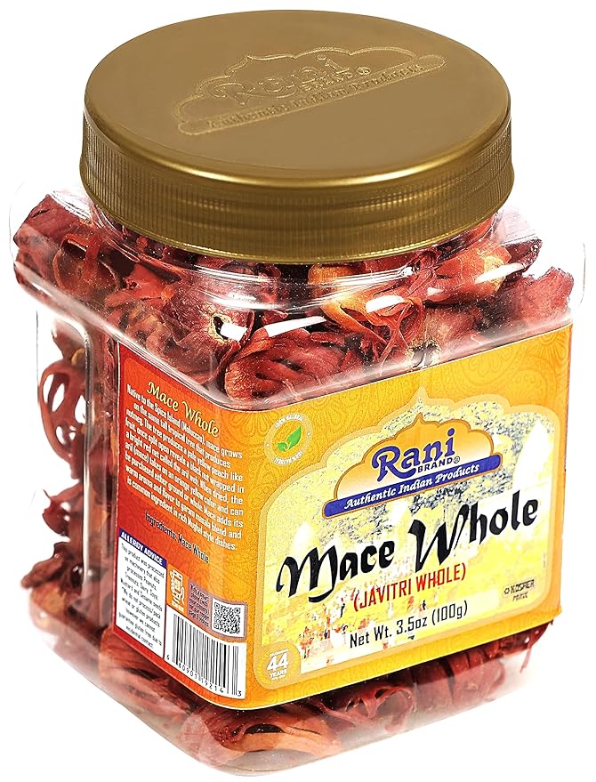 Rani Mace Whole (Javathri), Spice 3.5oz (100g) PET Jar ~ All Natural | Vegan | Gluten Friendly |