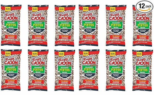 Seasoned Piñto Beans 16 oz Ragin Cajun (Pack of 12)