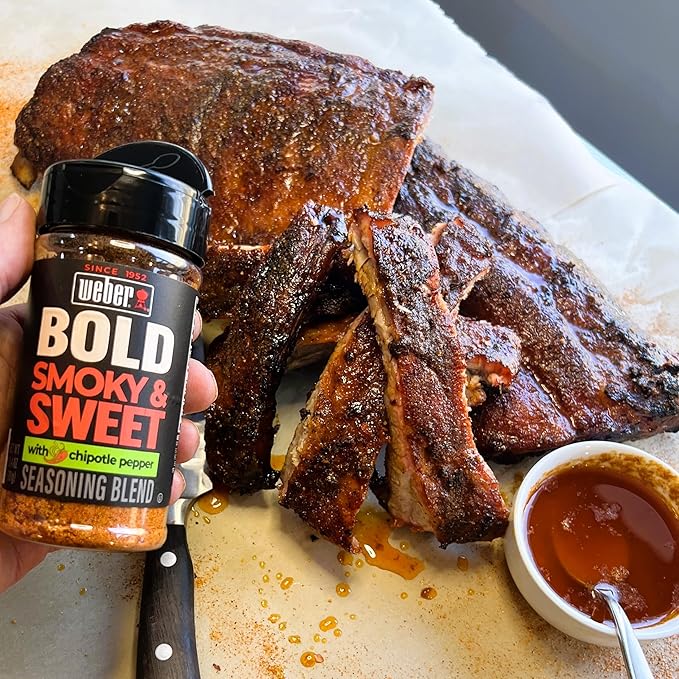 Weber BOLD Smokey & Sweet Seasoning Blend, 6.4 Ounce Shaker (Pack of 6)