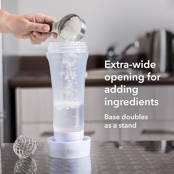 Whiskware Pancake Bottle, Batter Dispenser and Mixer with BlenderBall Wire Whisk, Durable, No-Mess