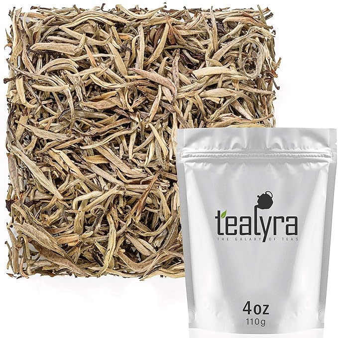 Tealyra - Luxury Jasmine Silver Needle White Losse Tea - Grown in Fujian China - Loose Leaf Tea