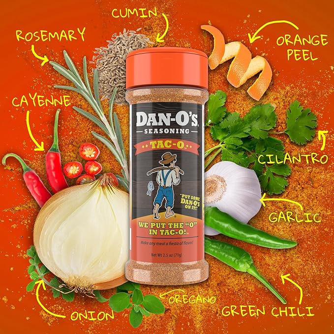 Dan-O's 8 Bottle Seasoning Set, Extra-Small Bottles, 8 Pack, Includes Original, Spicy, Chipotle