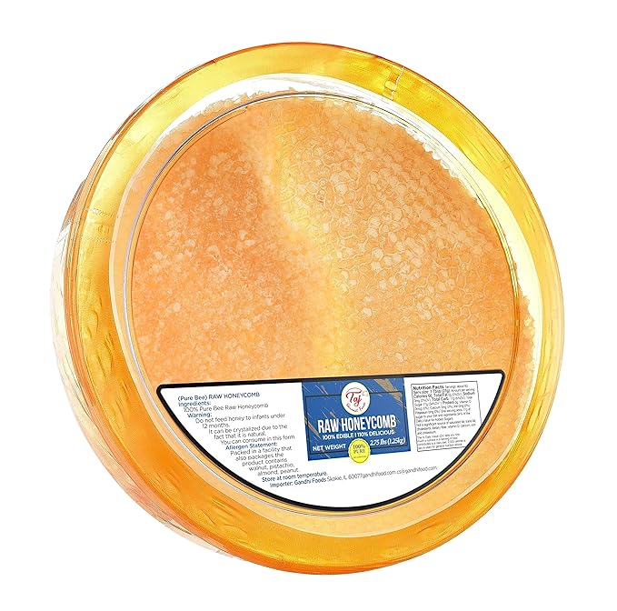 TAJ Natural Raw Honeycomb Turkish Honey Comb, 1.25kg (2.75lbs)