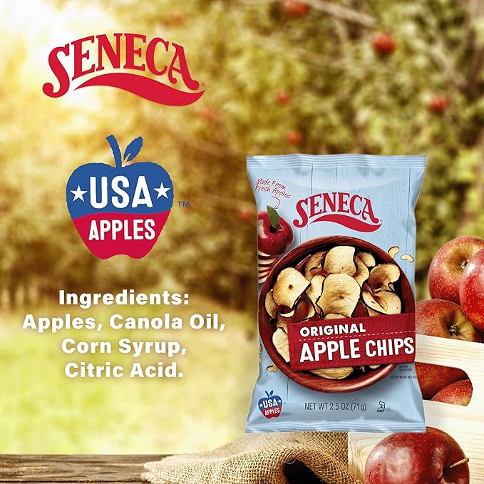 Seneca Original Apple Chips | Made from Fresh 100% Red Delicious Apples | Yakima Valley Orchards |