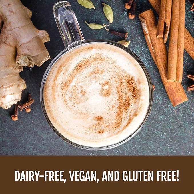 Two Leaves and a Bud Nice Chai Latte Mix, Powdered Chai Latte Tea Mix, Vegan, Dairy Free, Low