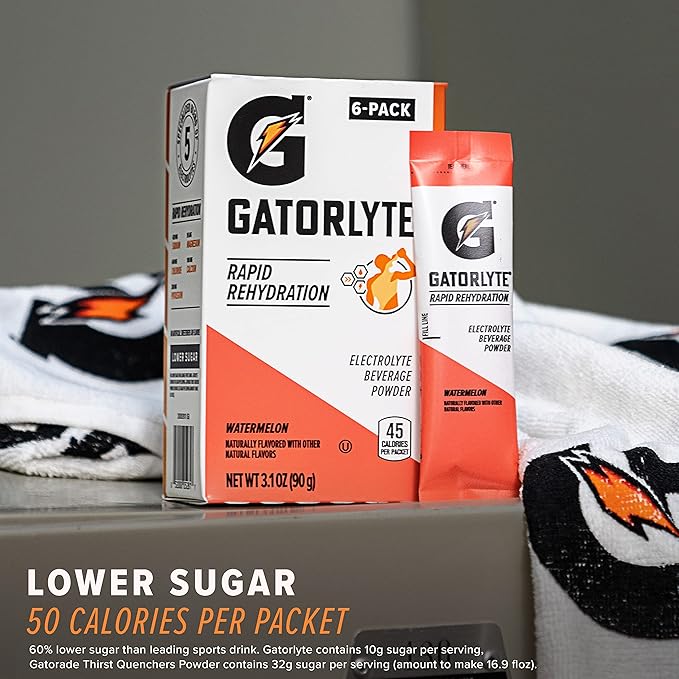 Gatorlyte Powder, Orange, Makes 20 Fl Oz (Pack of 48)
