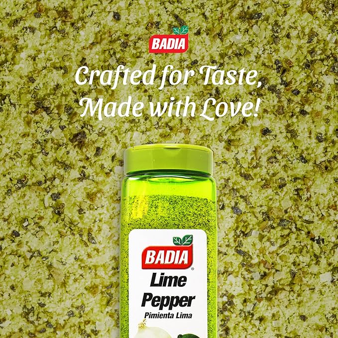 Badia Lime Pepper Seasoning, 24 oz - Pepper, Garlic & Onion, Zesty Citrus Blend for Chicken
