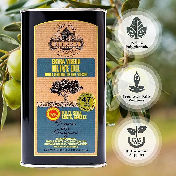 Ellora Farms, Certified PDO Extra Virgin Olive Oil, Single Estate, Single Origin, Single Variety