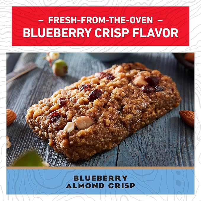CLIF BAR - Blueberry Almond Crisp - Made with Organic Oats - Energy Bars - Non-GMO - Plant Based