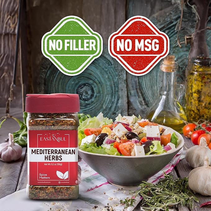 Eastanbul Mediterranean Seasoning, 5.29oz, Mediterranean Spice Blend, Herb & Salt Blend, Spiced Sea