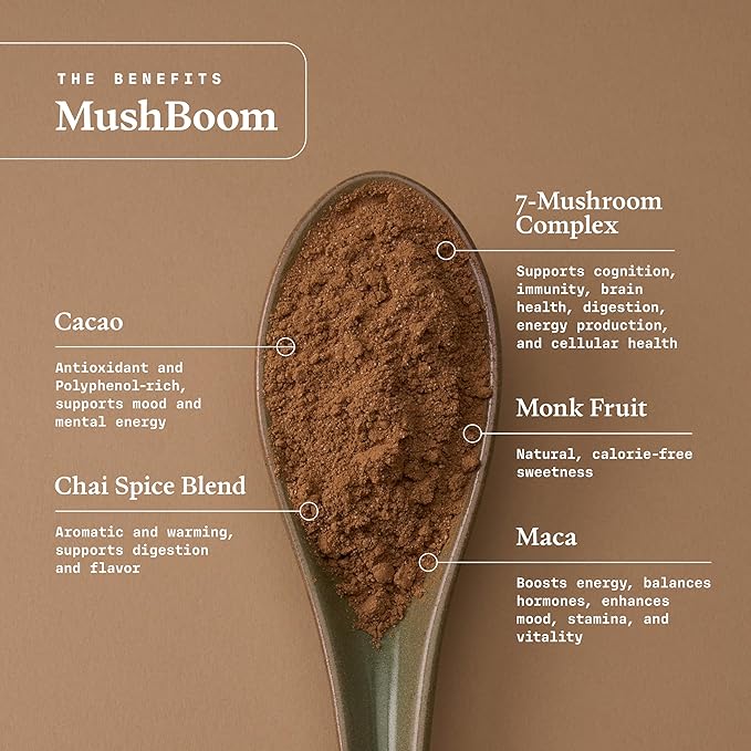 Ultra Life Sport - MushBoom Organic Mushroom Coffee Alternative Drink - 30 Servings 7 Mushroom