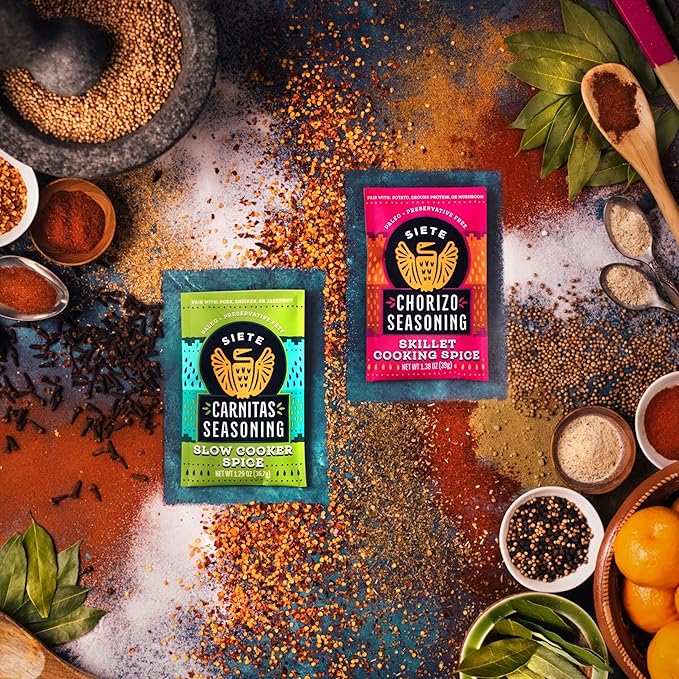Siete Carnitas Seasoning Mix | Slow Cooker Spices | Gluten Free | Vegan | Paleo | Preservative Free
