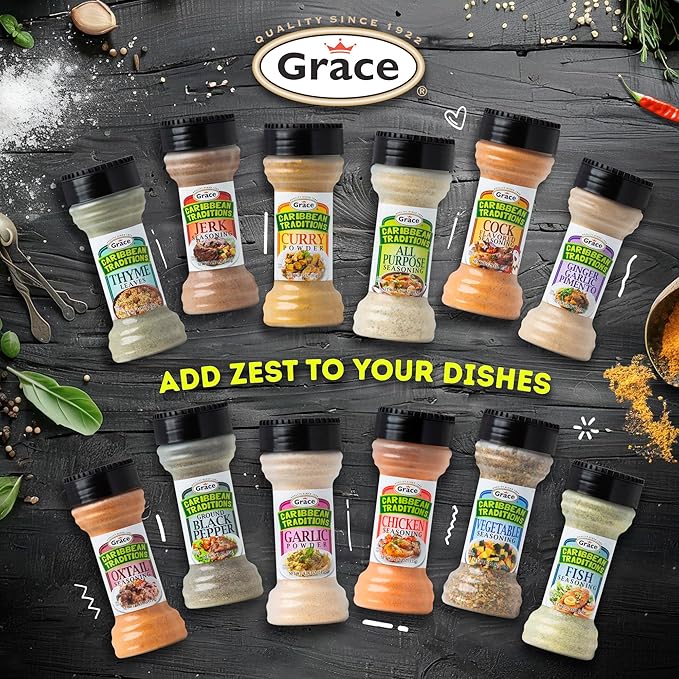 Grace Caribbean Traditions Seasonings - 2 Pack - Fish Spices & Seasonings for Cooking - Fish