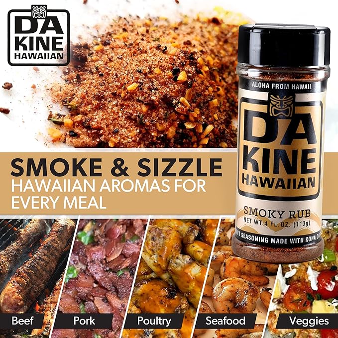 Da Kine Hawaiian Premium BBQ Dry Rub Seasoning - Authentic BBQ Seasoning Blend, Perfect Gourmet Rub