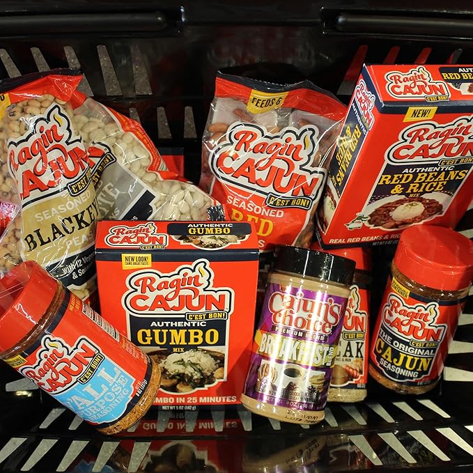 Ragin' Cajun Seasoned Blackeye Beans - 16 oz Pack, Fat-Free, Gluten-Free, Reduced Sodium