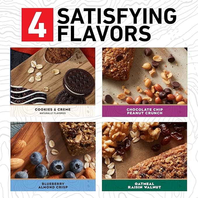CLIF BAR - Variety Pack - 4 Flavors - Made with Organic Oats - Energy Bars - Non-GMO - Plant Based