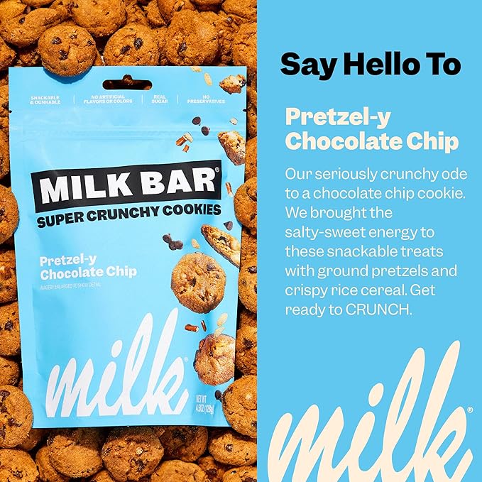 MILK BAR Crunchies | Crunchy Bite Sized Cookies With No Artificial Flavors or Preservatives | Pack