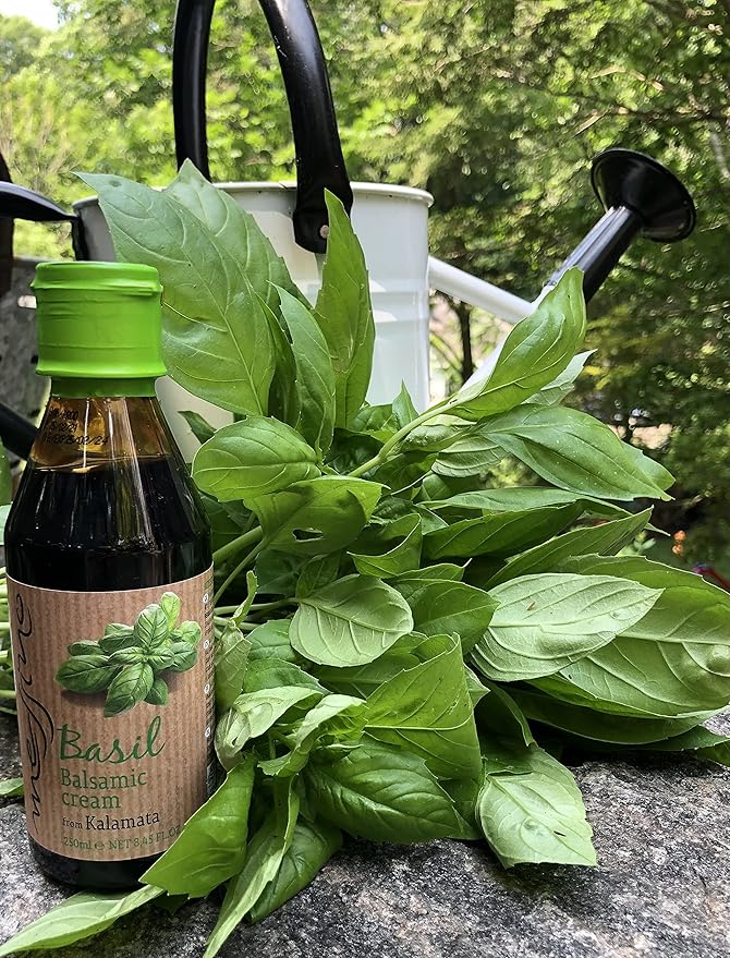 Messino Basil Balsamic Vinegar Glaze imported from Greece, 250 ml