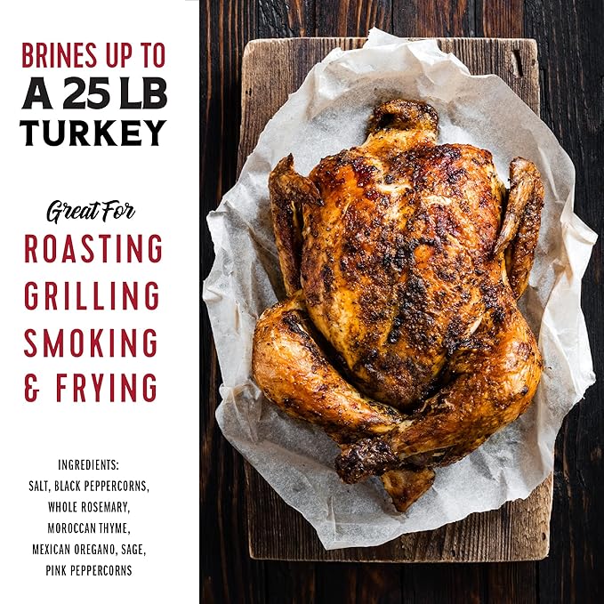 Fire & Flavor Turkey Perfect All-Natural Herb Brine Seasoning Kit, Perfect for Roasting, Grilling
