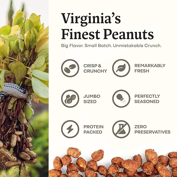 Belmont Peanuts Gourmet Butter Toffee Candied Peanuts, 20 oz (1 Pack) ??Only 4 Ingredients, No