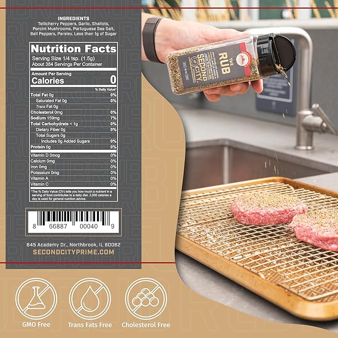 The Rub Seasoning for Steaks, Burgers, Fish, Chicken, and Veggies 10oz 2-pack, A Seasoning Blend of