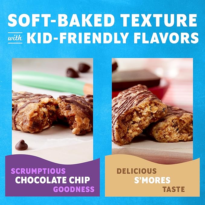 Zbar - Chocolate Chip and S'mores - Variety Pack - Soft Baked Snack Bars - Non-GMO - 11g Whole