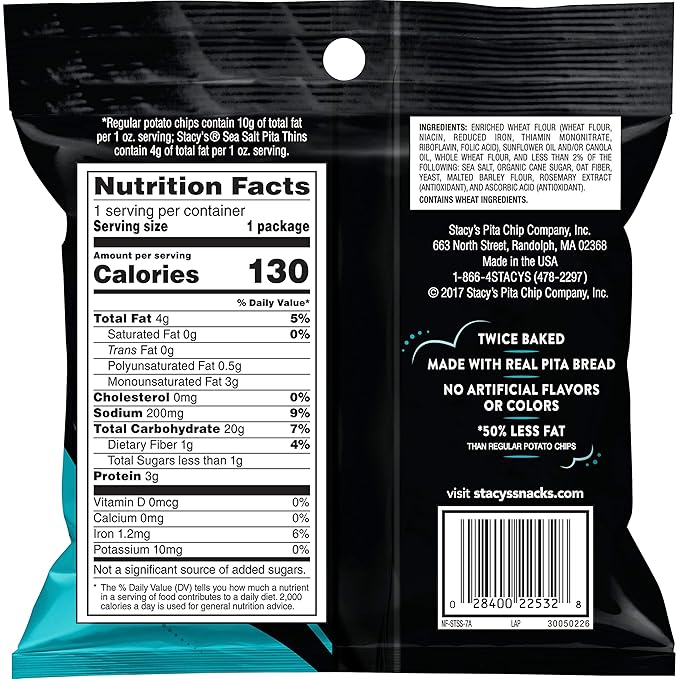 Stacy's Flavored Pita Chips, 1 Ounce (Pack of 24)