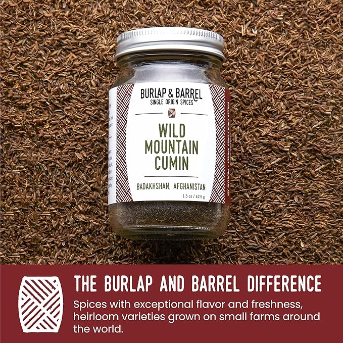 Burlap & Barrel Wild Mountain Cumin ??Savory, Aromatic, and Bright Umami Flavor ??Whole & Ground