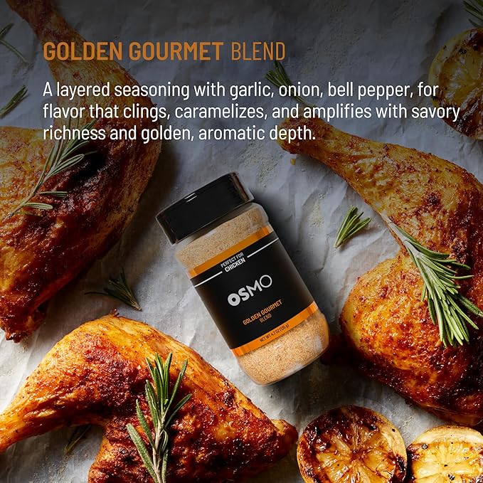Osmo Seasonings and Sea Salt Bundle, Flakey White Sea Salt, Signature Butcher Rub, Golden Gourmet